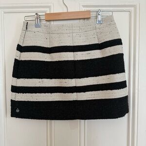 Maison Scotch by Scotch&Soda Black and White Striped Mini Skirt